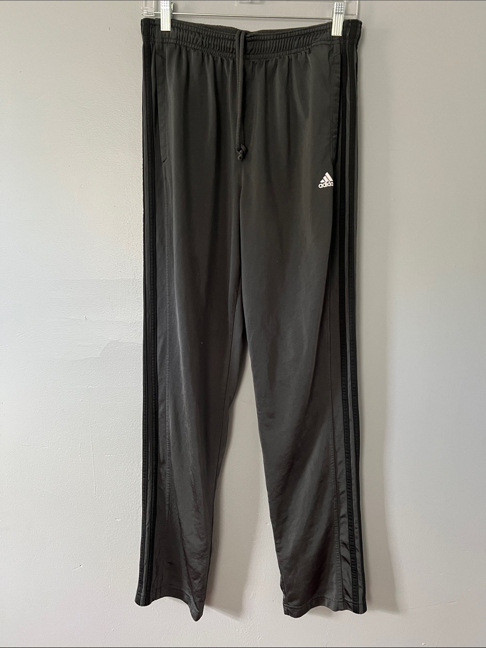 adidas Black Men's Track Pants with Side Stripes
